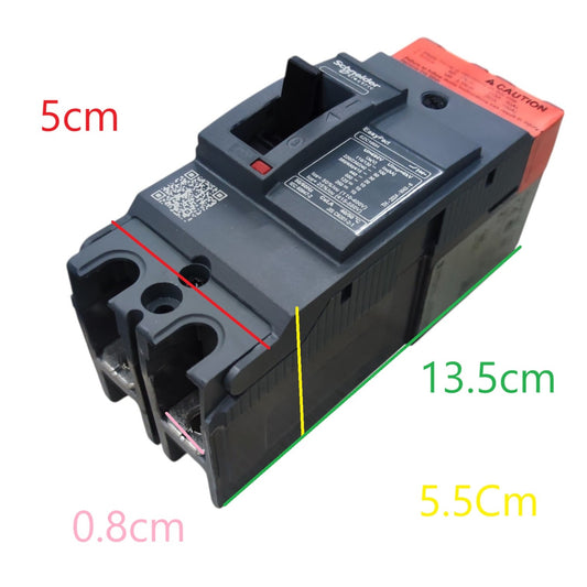 Schneider 60A 2 Pole Breaker Industrial Easy Pact Single Phase Industrial Type 25KAIC 250V MCCB EZC100H2060 I Electx Electrical Supply