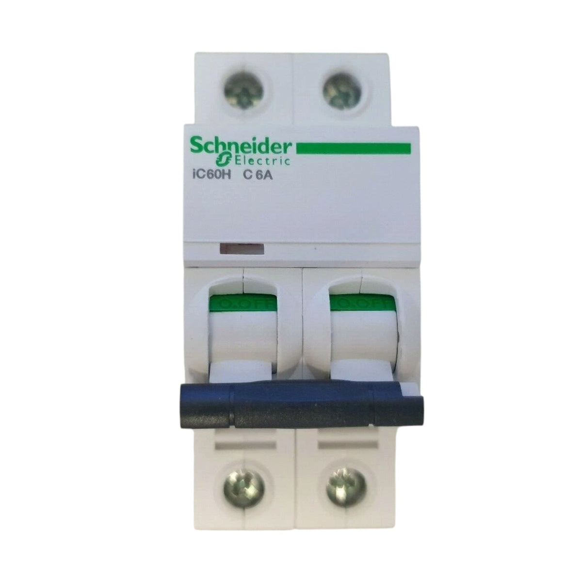 Schneider 6A 2 Pole 30KAIC 220V Miniature Circuit Breaker MCB A9F84206 iC60H C 6A IEC/EN 60898-1