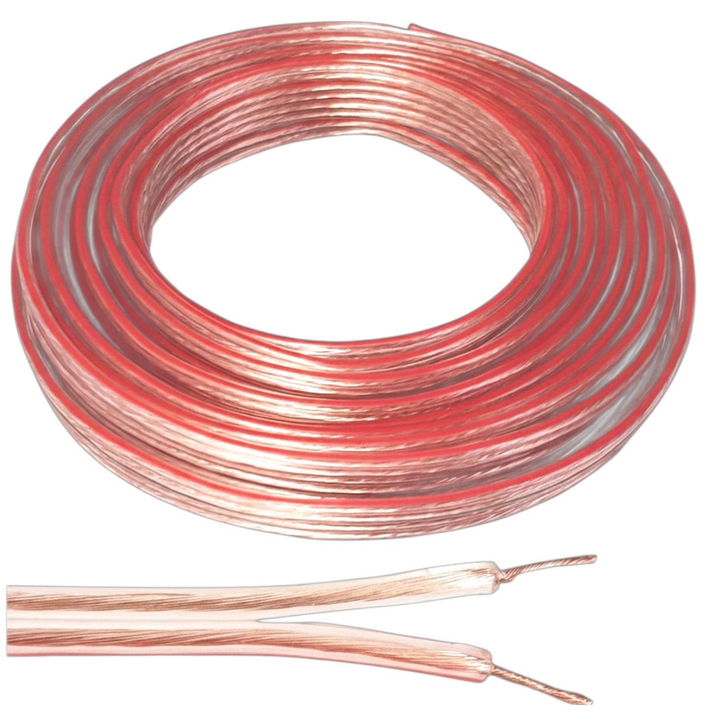 Transparent Speaker Wire AWG 18 or 0.75mm 100 Meters or 1 Roll