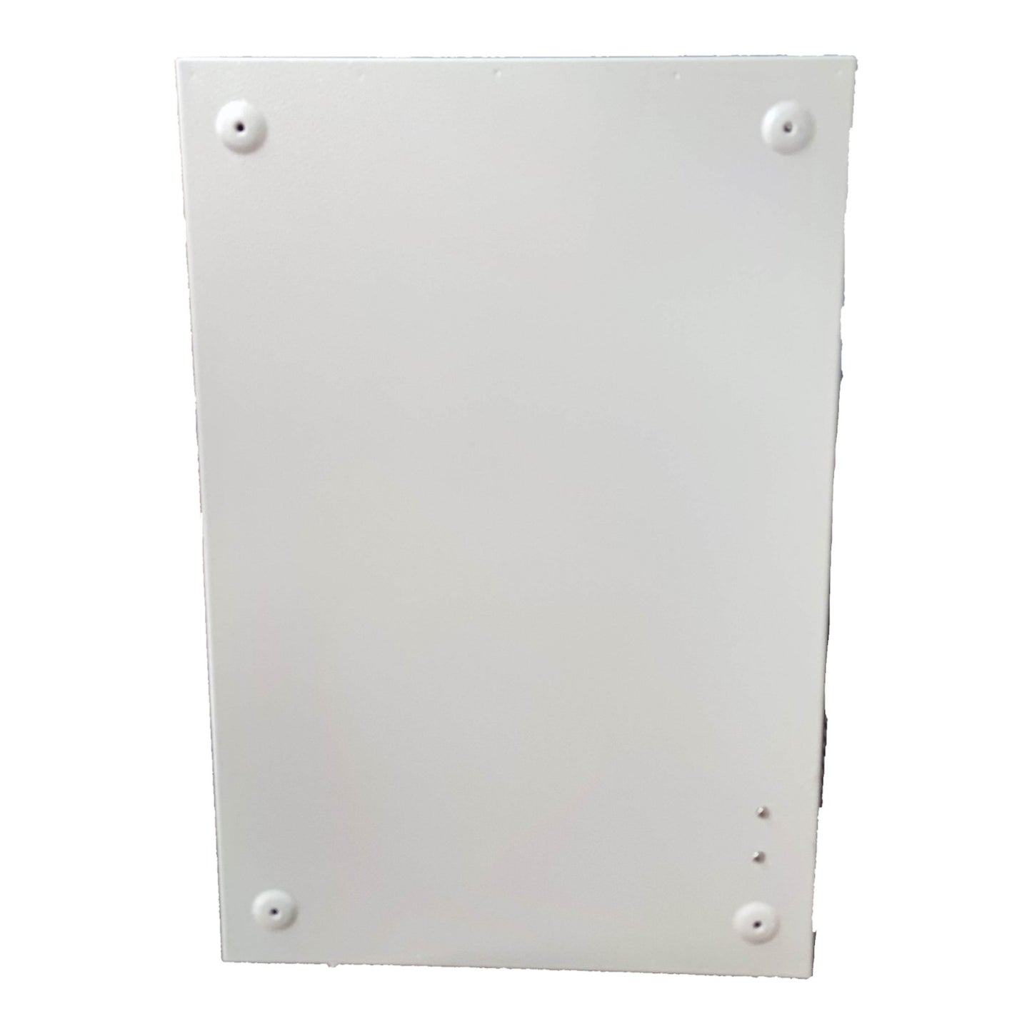 White rectangular panel with rounded corners on a white background
