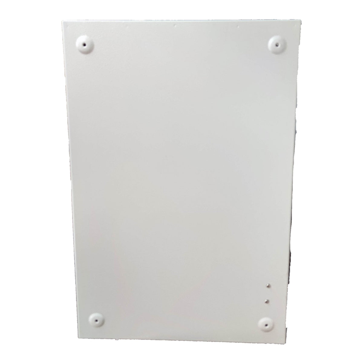 White rectangular panel with rounded corners on a white background