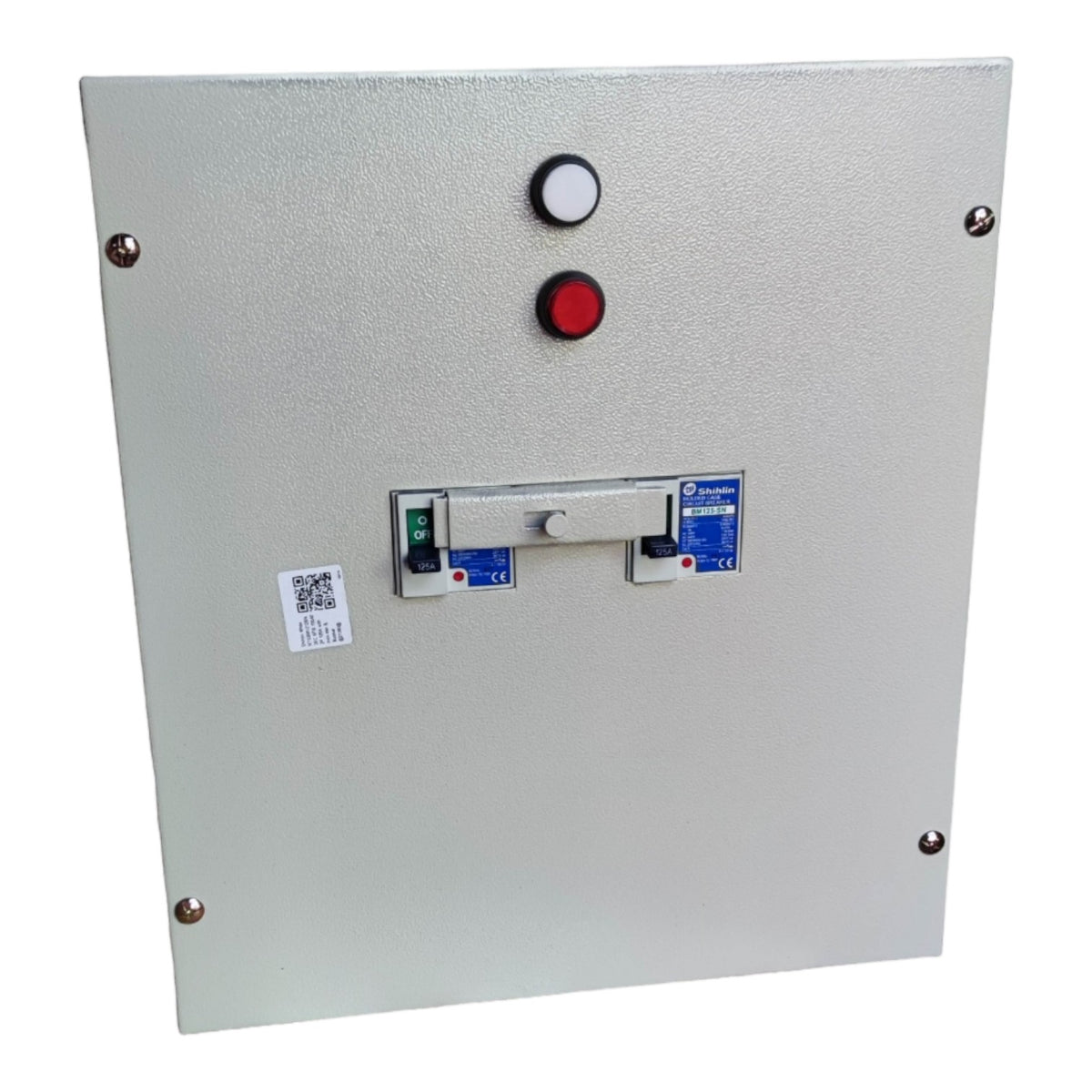 Shihlin MTS 125A Single Phase DPDT 100AF 220V 50KAIC Manual Transfer Switch Industrial Circuit Breaker with Metal Enclosure Indicator and Bus Bar Connection MTSBM1212SN2EC Electx Electrical Supply