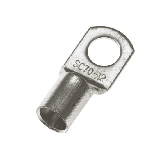 Metal terminal with 'SC70-12' marking on a white background