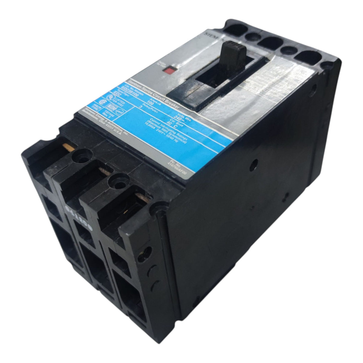 Siemens 100A 3 Pole 3 Phase 50 KAIC 220V Circuit Breaker Industrial Type MCCB ED23B100