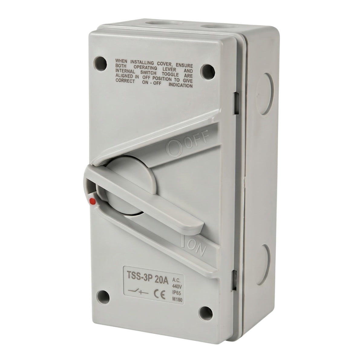 Surer 20A 3Pole Weatherproof Isolator Switch 440V IP65 No.2983 Electx Electrical Supply