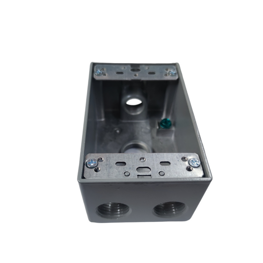 Surer Marine 2x4 Utility Box 2 Hub x 1 Hub x 1 Bottom electrical circuitry part metal box
