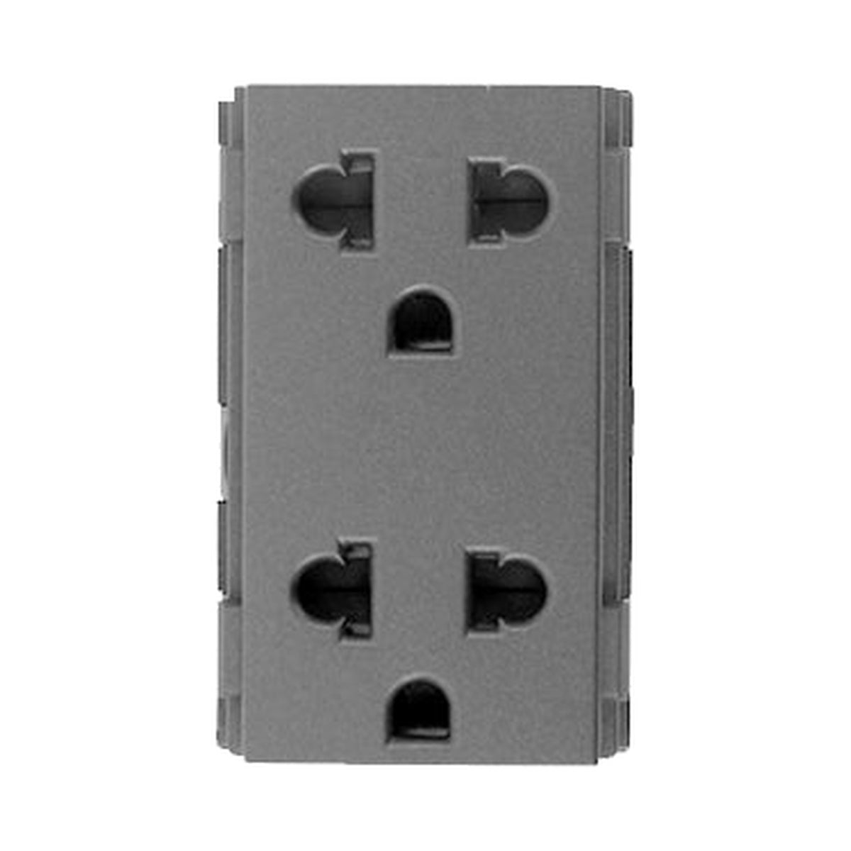 T&J 2 Gang 16A 250V Euro American Socket Module W8416V2 Matt Gray