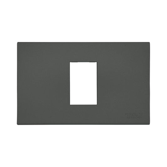 T&J 1 Gang Plate with Mounting Bracket W1111-H Matt Gray