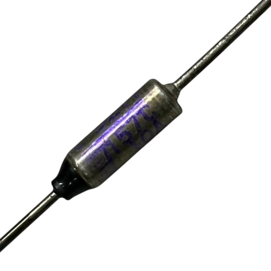 Electrical fuse with visible branding on a white background