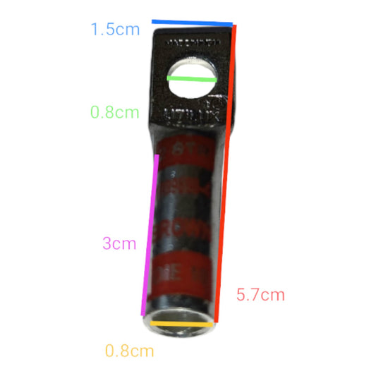 Measurement chart of a cylindrical object with dimensions labeled in centimeters.