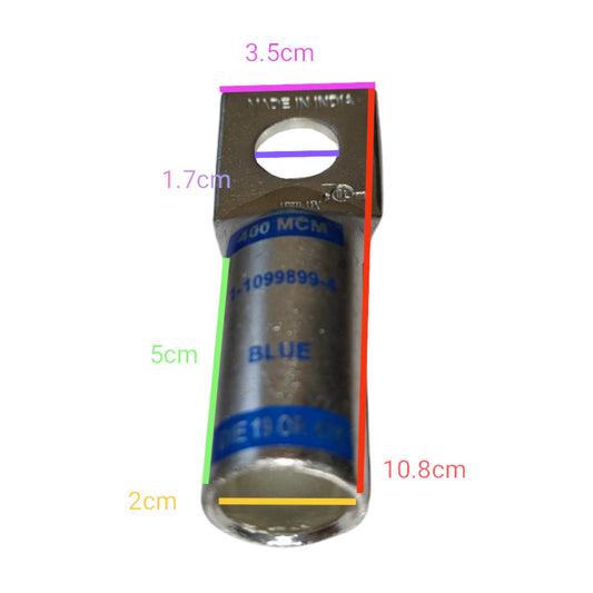 Metal component with dimensions labeled on a white background