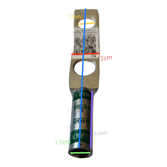 Measurement chart of a tool with labeled dimensions on a white background