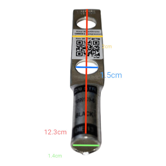 Paint scraper with measurements on a white background