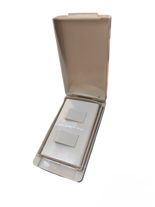 Omni Weatherproof 2 Gang 3 Way Switch 16A 250V WPP-602+WWP-112+(WWS-223x2)