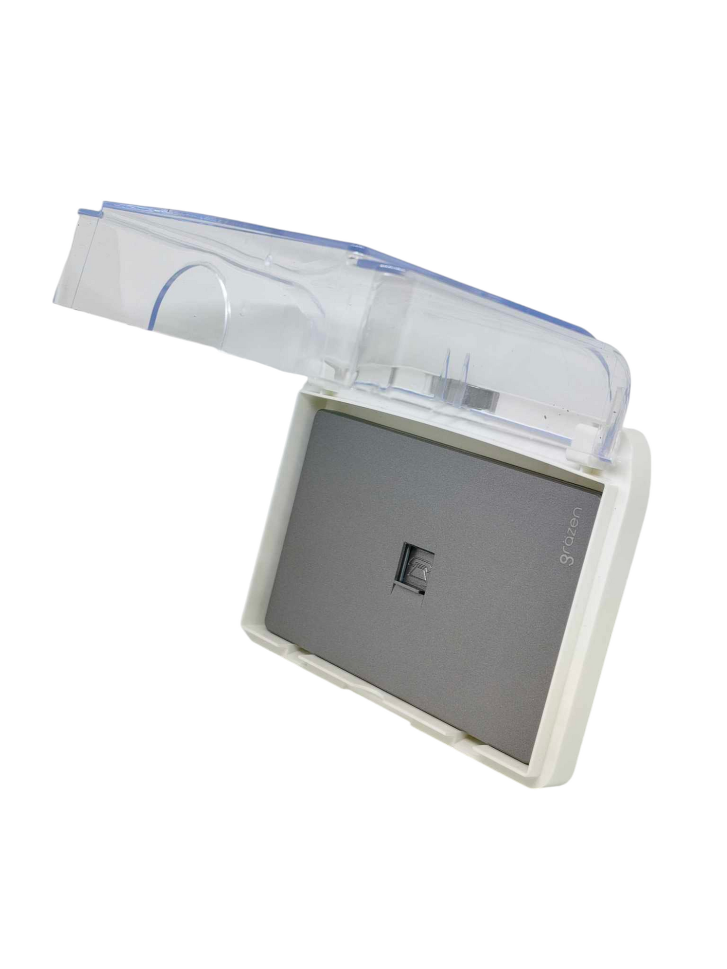 Grazen Weatherproof Cover Transparent with 1 Gang Telephone Outlet with Plate Cover WC-019-W+GW-016