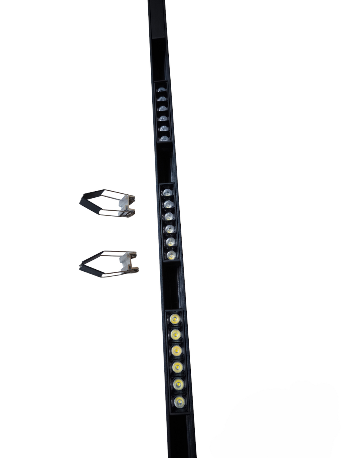 Magnetic Track Light 1 Meter with 3pcs 6W Grille Type Daylight 6500K with 100W Power Supply 220V ( ILLUMIQ TERRA) 50mm Track