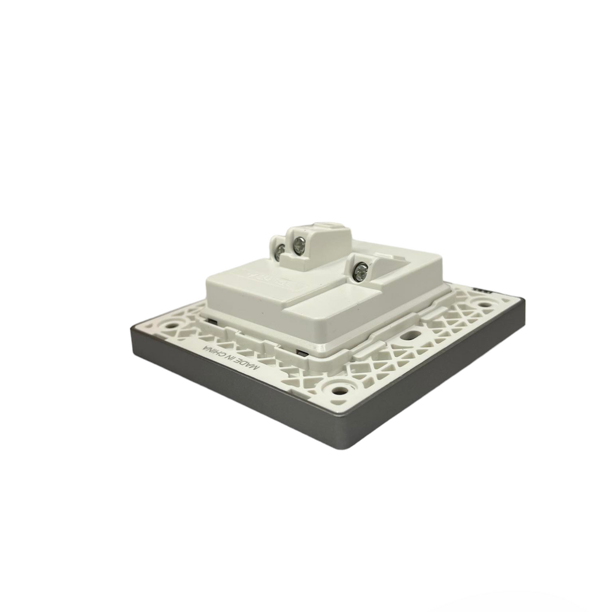 Opple Duplex Universal Outlet with Ground with Switch Control Square Type Gray with Plate Cover 16A 220VF021681A
