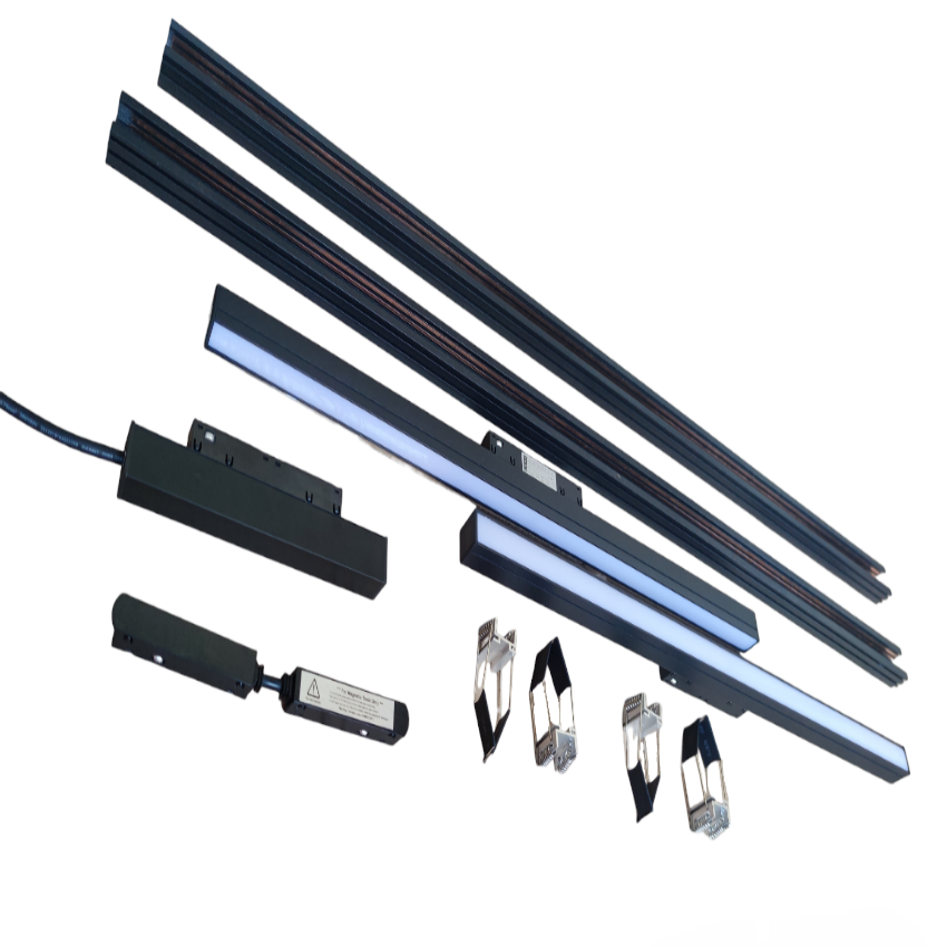 ILLUMIQ TERRA Magnetic Track Light 2 Meters 26mm with 4pcs 18W LED Foldable Grille Track Light 220V Warm White 3000K