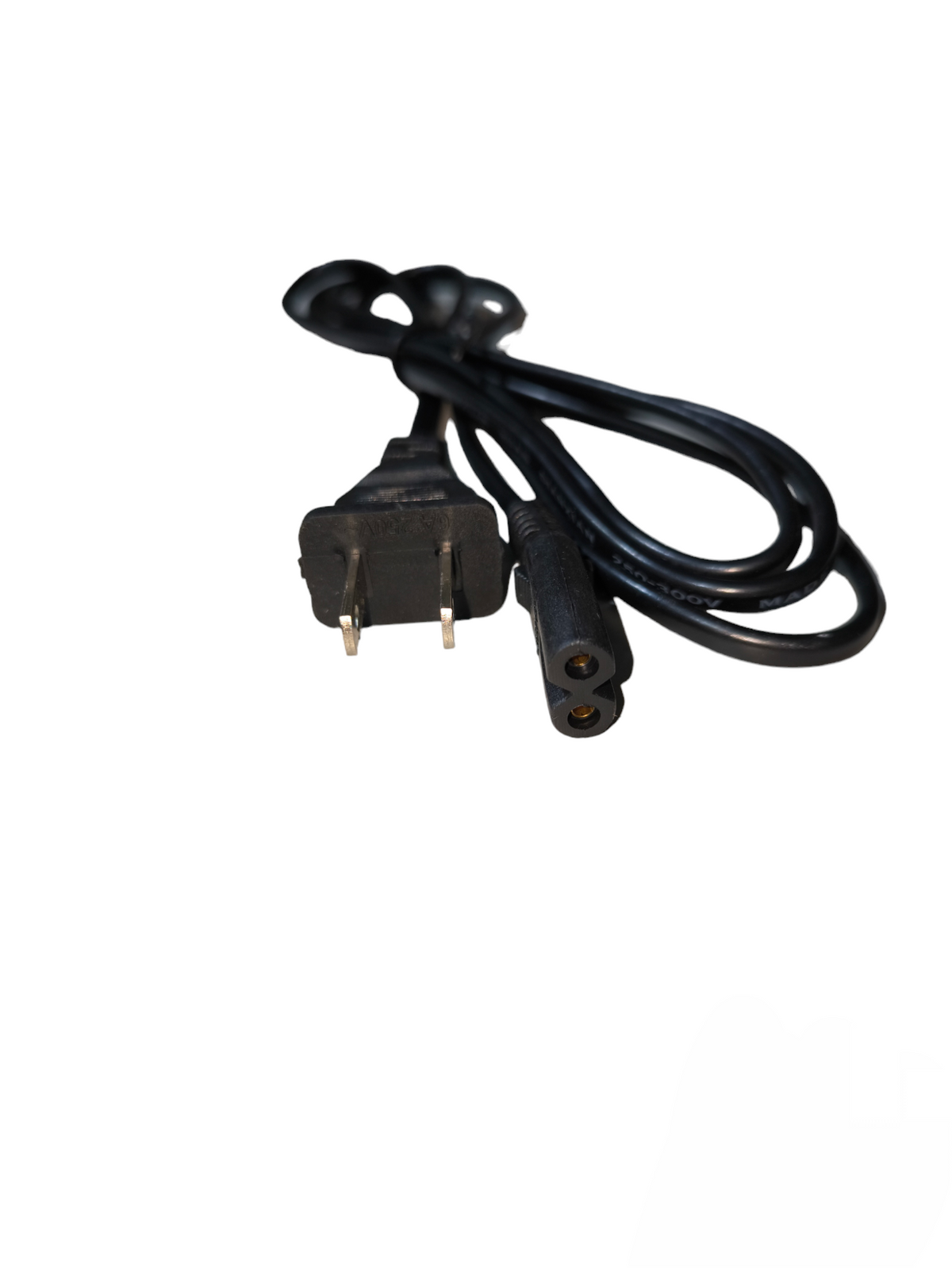 Black AC Cord Sony Cord 0.30mm with two-prong plug and female connector cable from China