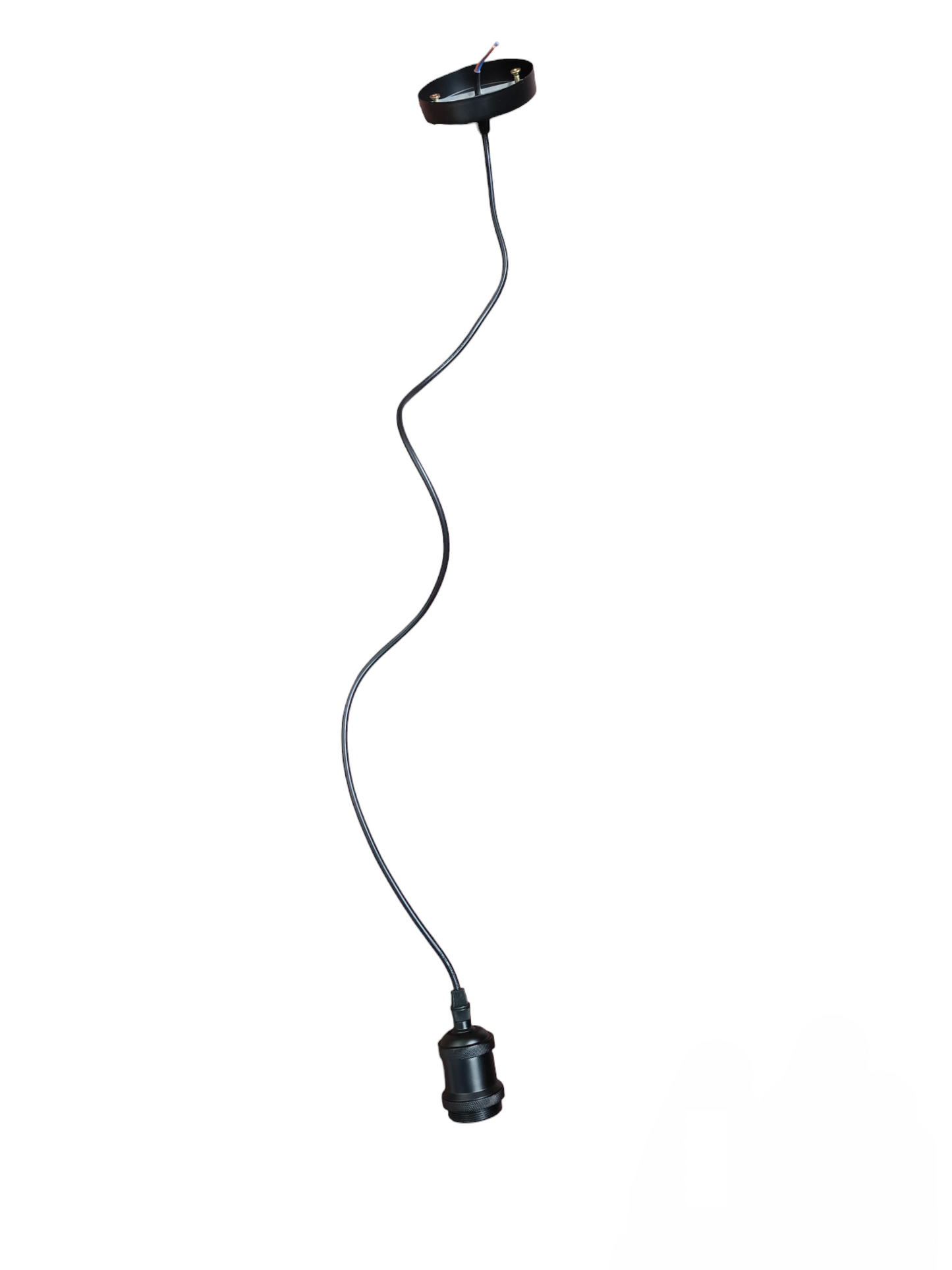 Hanging Socket E27 10A 250V Metal Enclosure Porcelain Socket 96cm AWG 22/2 0.30mm Pendant Light Socket