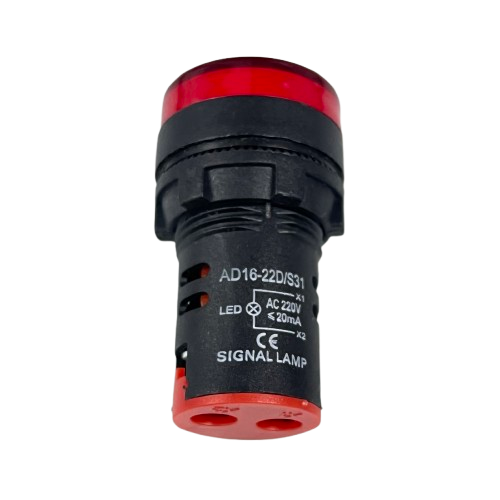 Denko Pilot light 220v RED 22mm panel mount LED signal lamp for industrial control panels