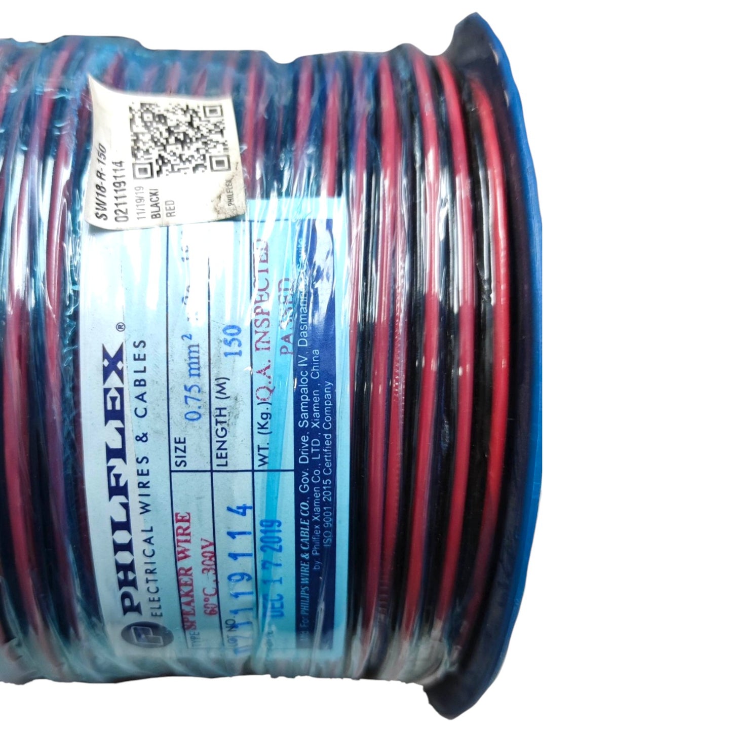 Philflex Speaker Wire AWG 18/2 R/B or 0.75mm Red and Black Pre-Cut PXSPKR/B(AWG18)
