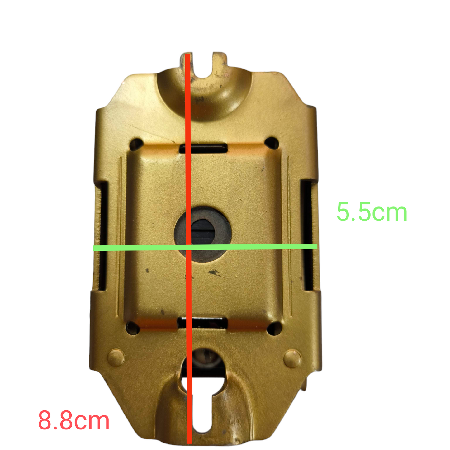 Allen Bradley Magnetic Contactor 110V Coil mounting bracket with 8.8 cm height and 5.5 cm width