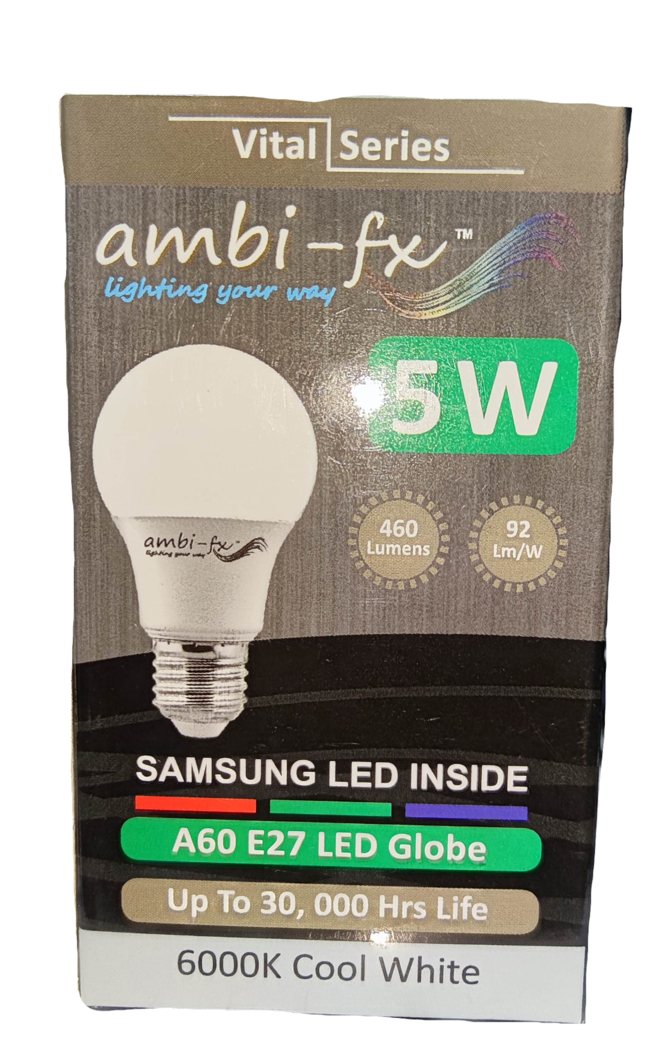 Ambi-fx 5W E27 LED bulb 6000K cool white with Samsung LED inside and long lifespan