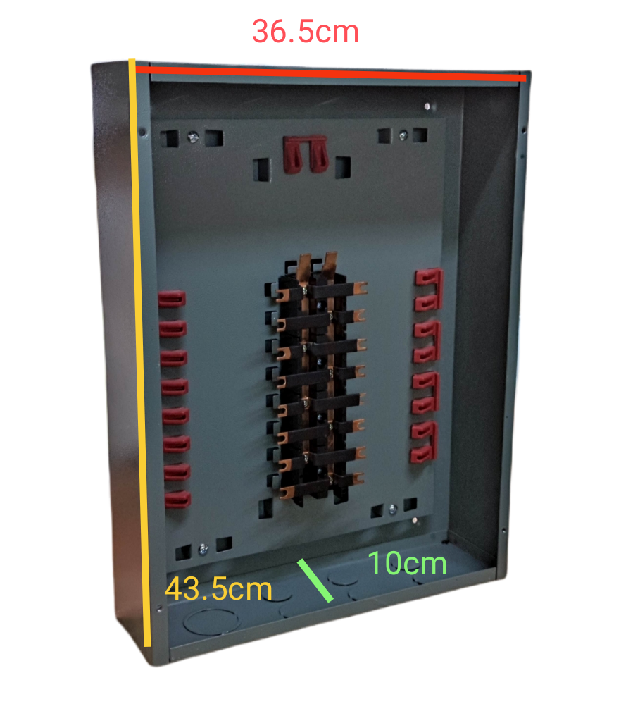 8 branches Panel Board Bolt on electrical panel board with 8 branch slots and metal casing by America