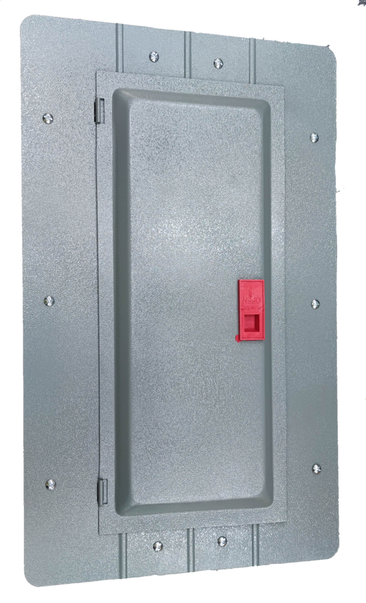 8x8 panel board for TQL GE breakers with gray metal door and red latch from America
