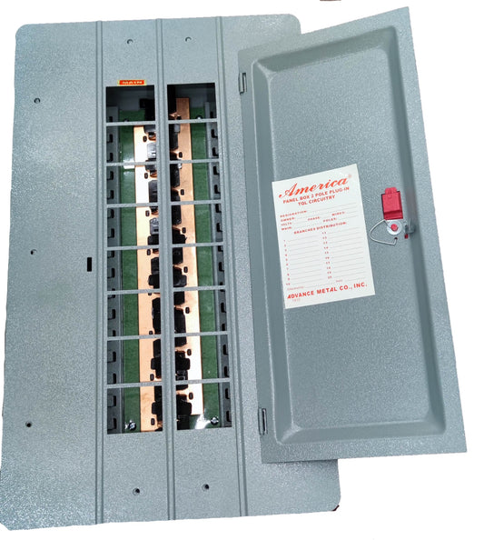 8x8 panel board for TQL GE breakers gray metal electrical panel with open door from America