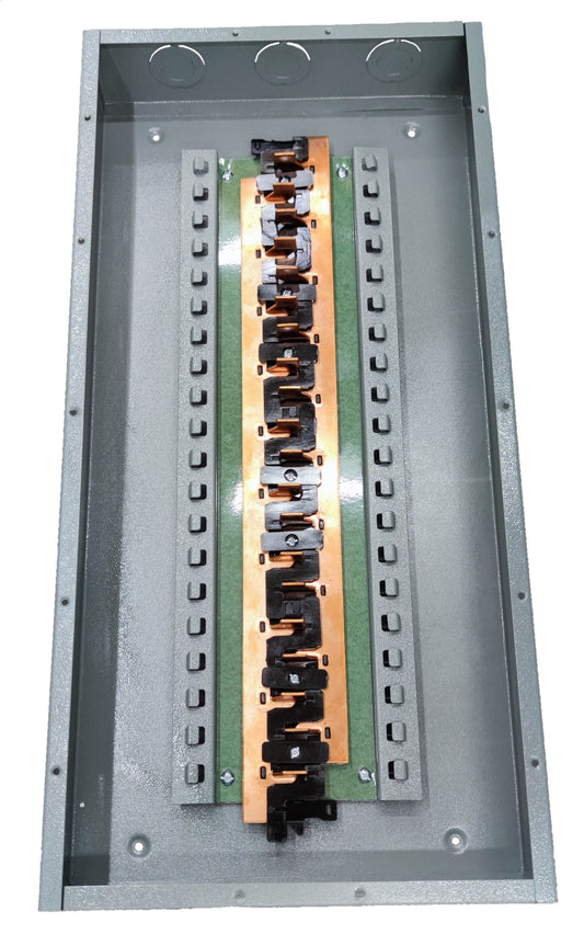 America electrical panel board 18 branches with metal enclosure and circuit breaker slots