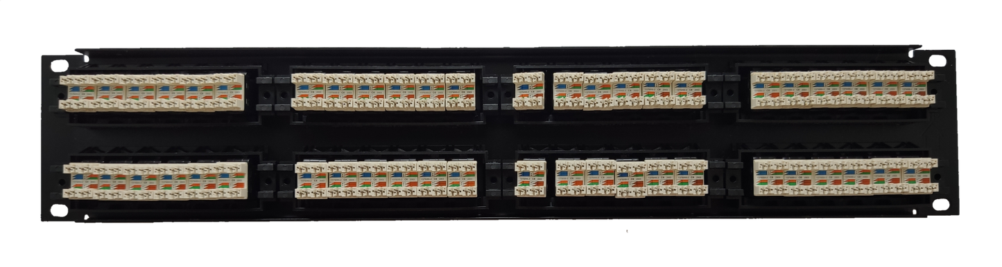 AMP CAT 6 patch panel 48 port network access point with multiple cable connections