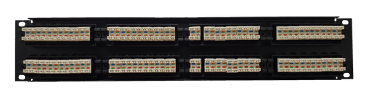 AMP CAT 6 patch panel 48 port network access point with multiple cable connections