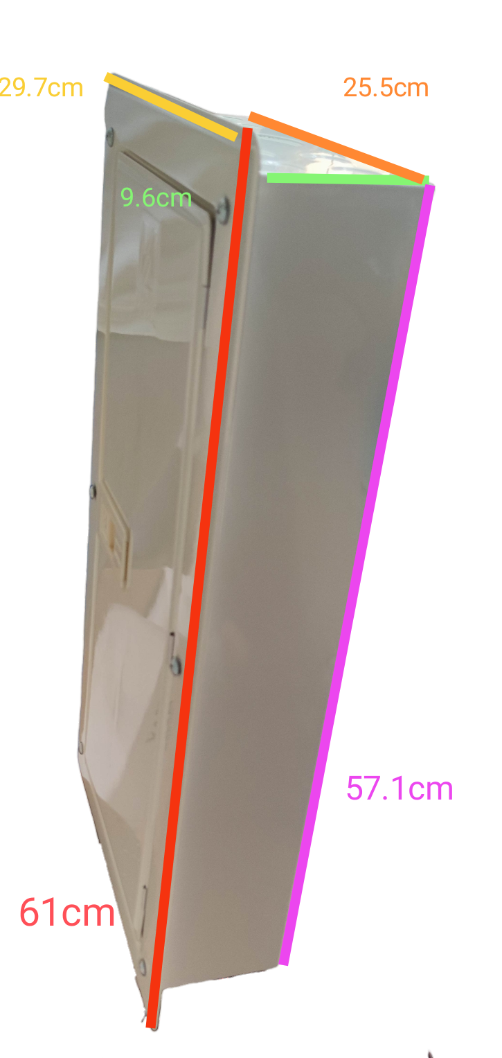 Electx Electrical Supply miniature circuit breaker panel with detailed dimensions and protective casing