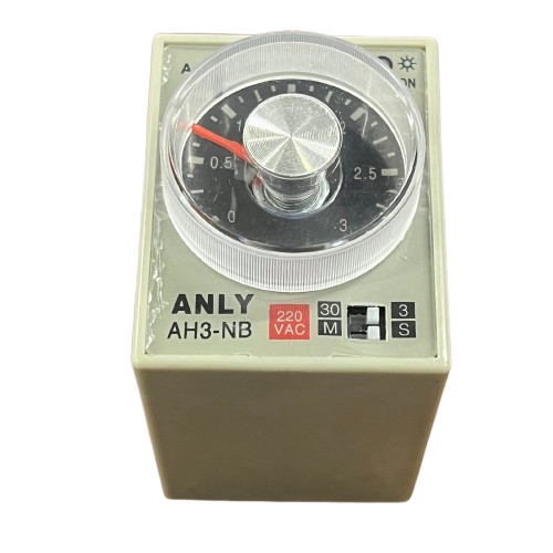 Anly AH3NB mechanical timer relay with clear dial and knob anly ah3nb analogue timer relay 220v for industrial control