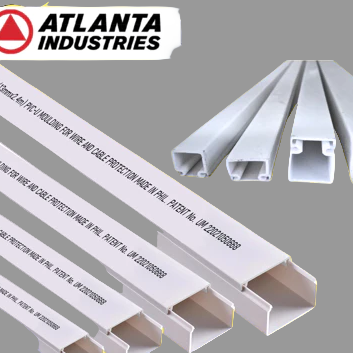 Atlanta plastic electrical cable molding 12mm x 8mm in various lengths for wire protection