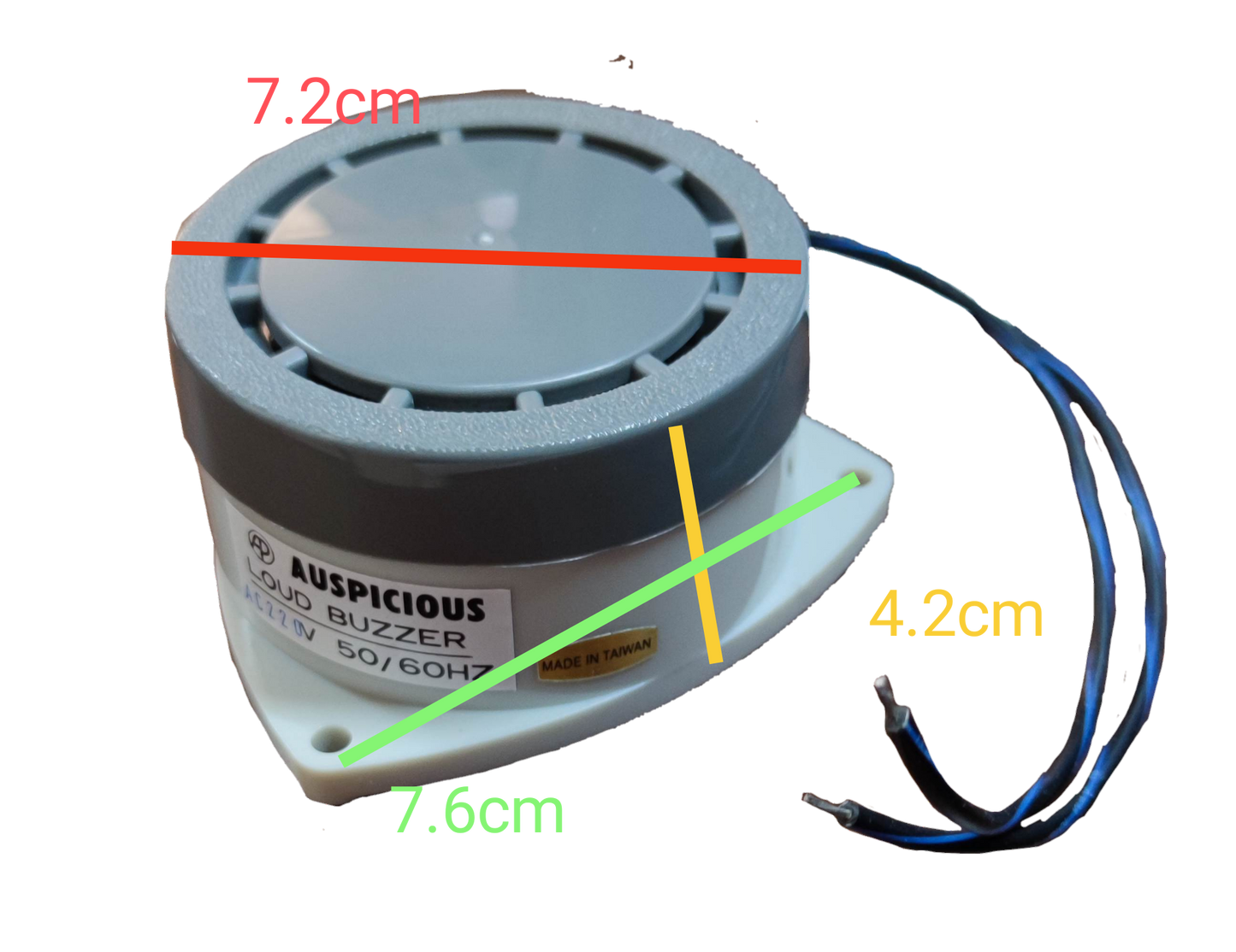 Auspicious Electrical Panel Buzzer 220V with dimensions for easy installation and use
