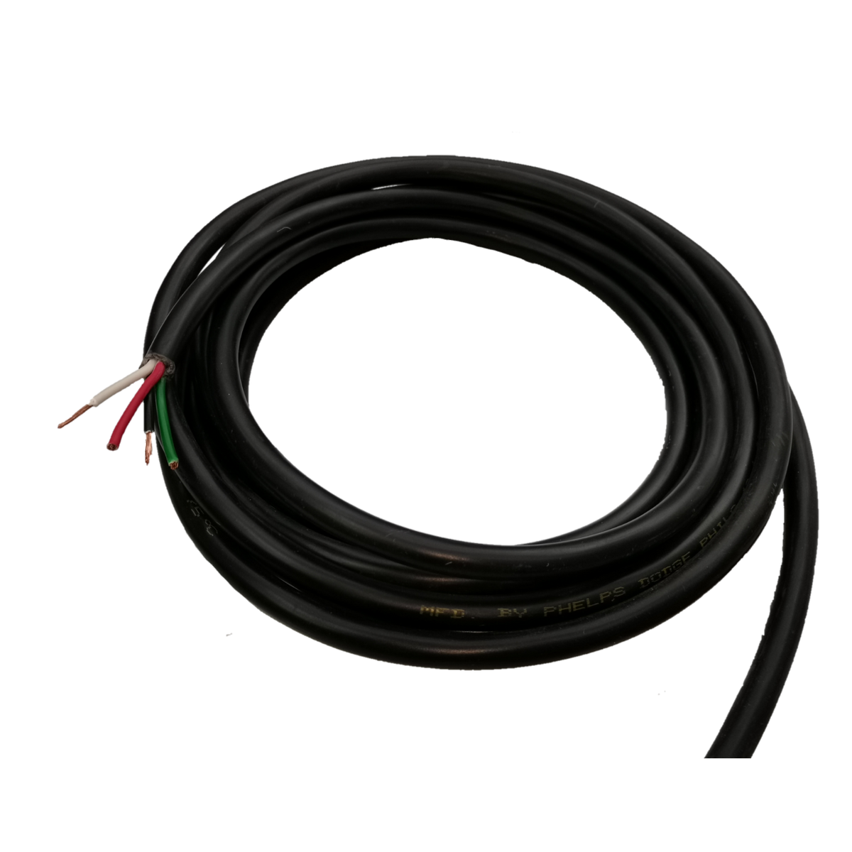 Phelps Dodge AWG 18 Royal Cord Power Cable 4C with durable black insulation and color-coded wires