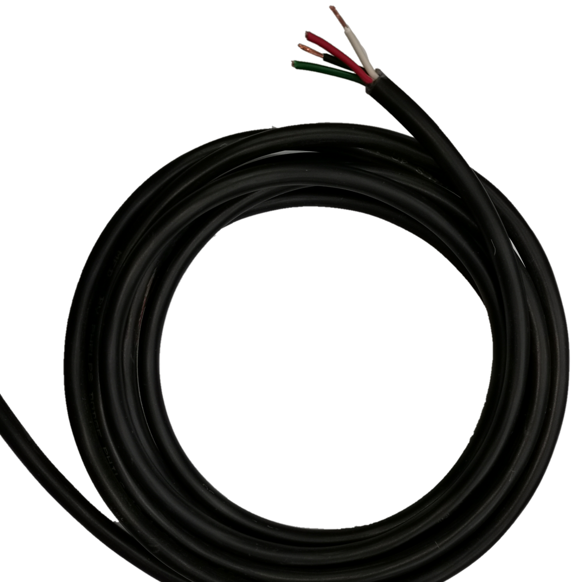 Phelps Dodge AWG 18 Royal Cord Power Cable 4C, durable black wire with four colored conductors