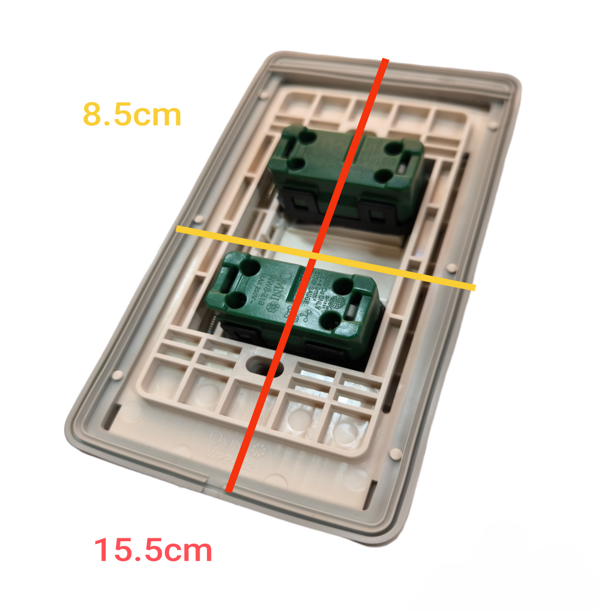 Omni Weatherproof 2 Gang 1 Way Switch Wide Series with Stainless Plate Cover WPP-602+WWP-112S+(WWS-213x2)