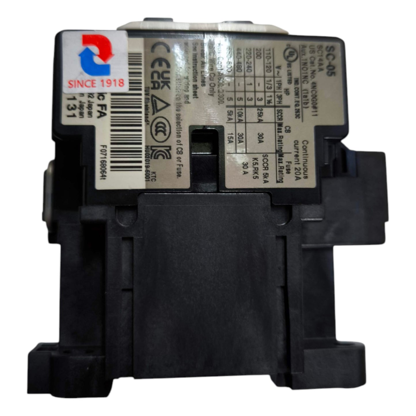 Fuji Magnetic Contactor SC-05 Ith: 13A 4NC+1NO Coil Voltage Available in 220V AC 110V AC 24V AC and 48V AC