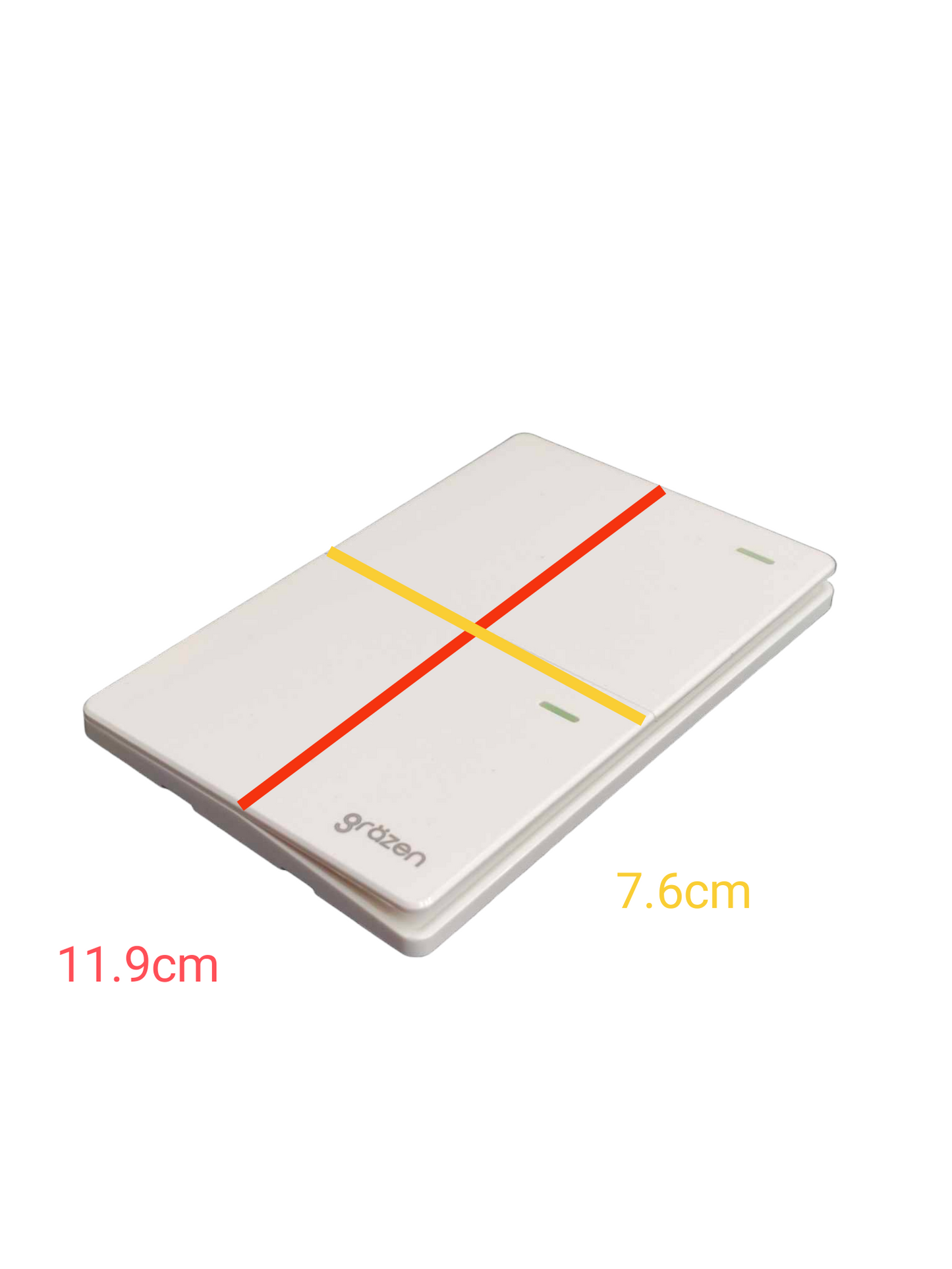 Grazen 2 Gang 1 Way Switch with Plate Cover 15A 220V Available in Grey, Black, White and Gold GW-003