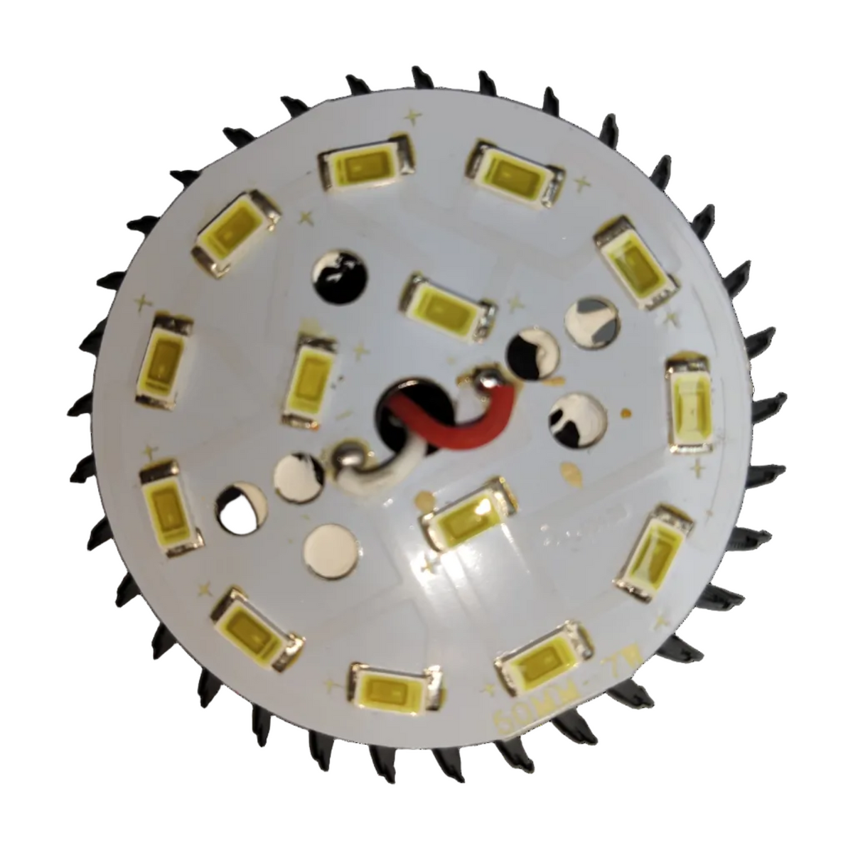 LED Bulb 12V DC 7W E27 Daylight ( Aluminum Heat Sink, needs Battery to light up)