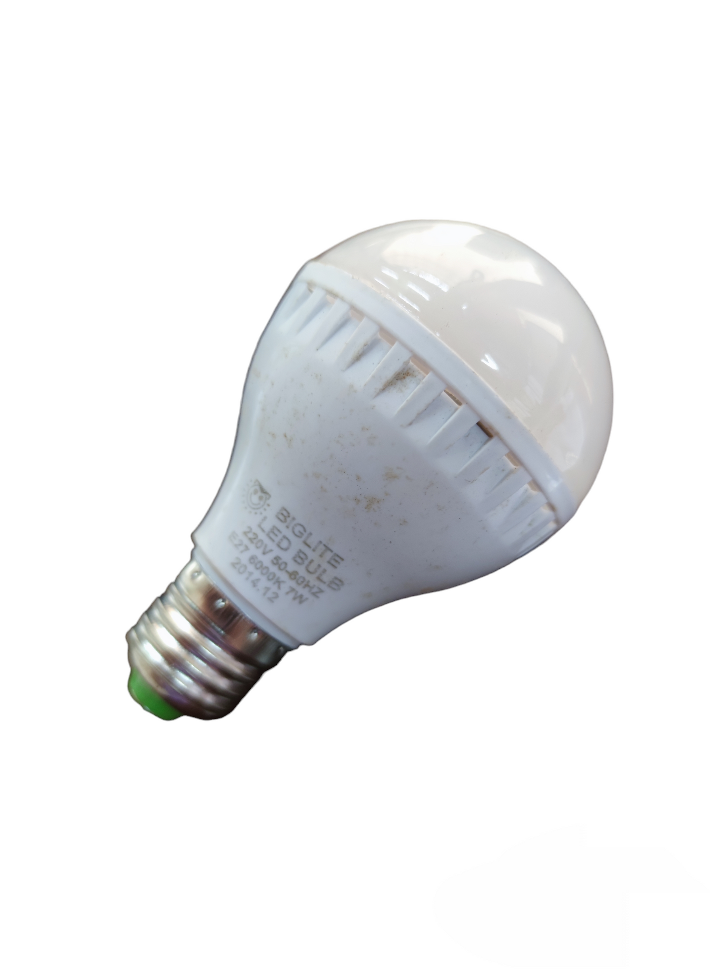 Biglite 7W E27 220V AC LED Bulb with white casing and standard screw base