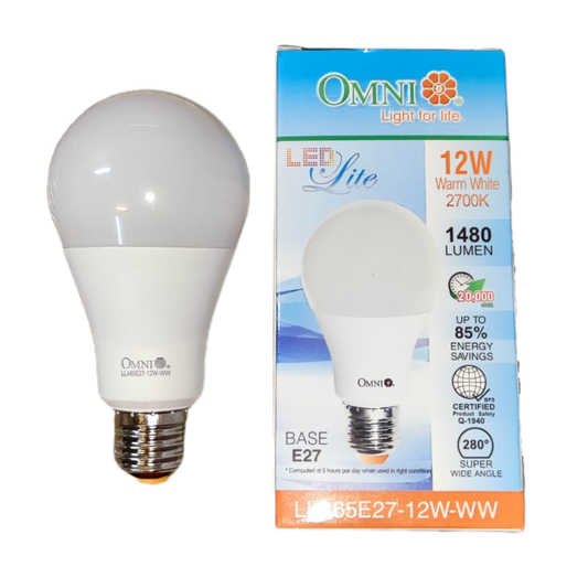 Omni 12W LED Bulb E27 220V A65 Available Warm White