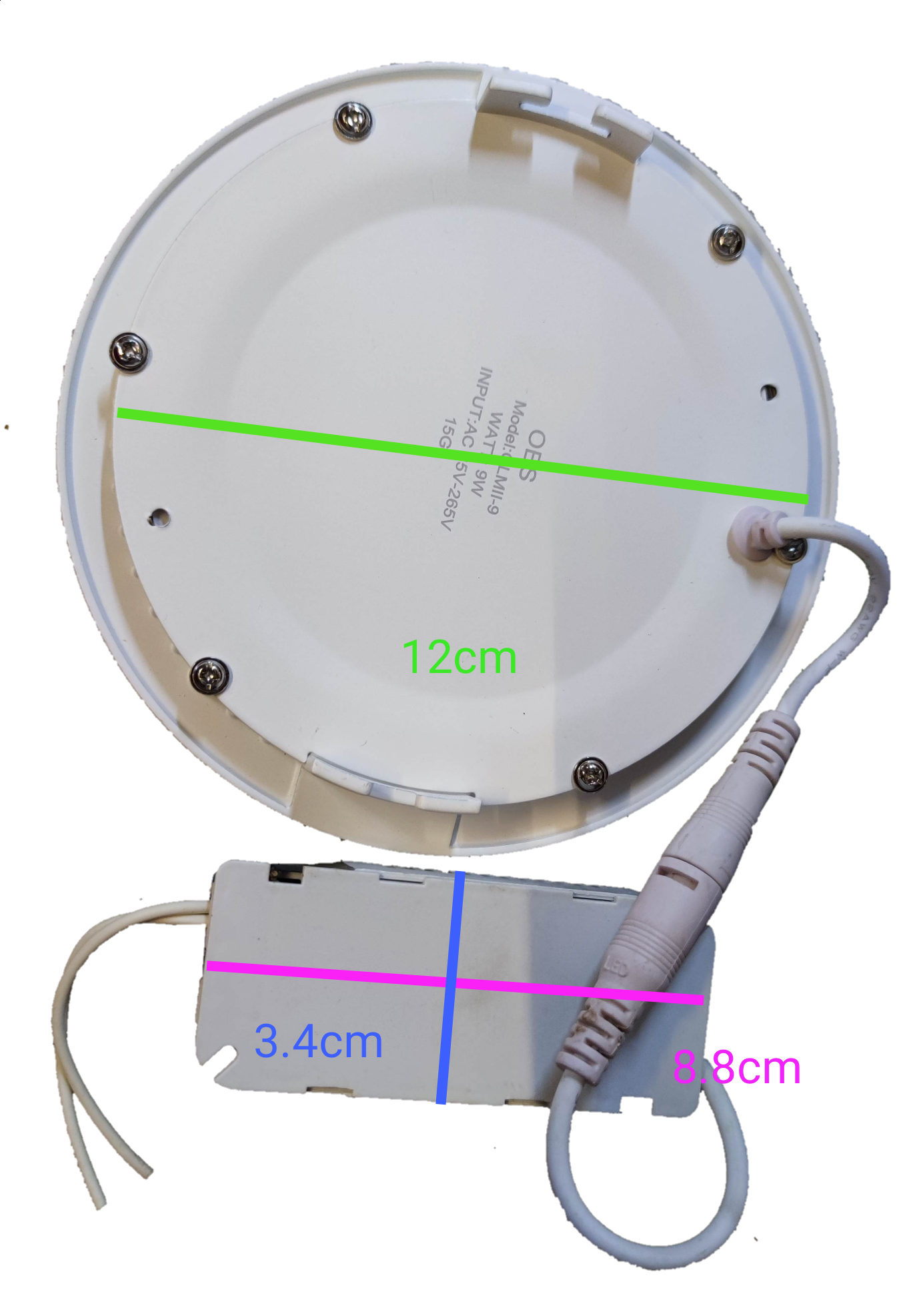 OES 9W LED Downlight Slim Type Daylight 6500K 220V