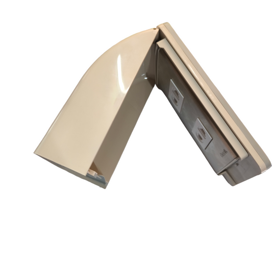 Omni Weatherproof 2 Gang Universal Outlet 15A 220V with Stainless Plate Cover WPP-601+WWP-112S+(WWU-200x2)