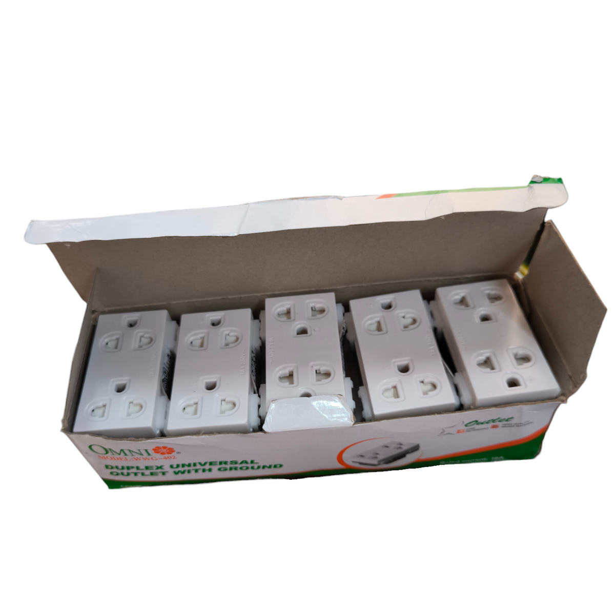 Omni Duplex Universal Outlet with Ground Device 16A 250V WWG-402(10PCS)