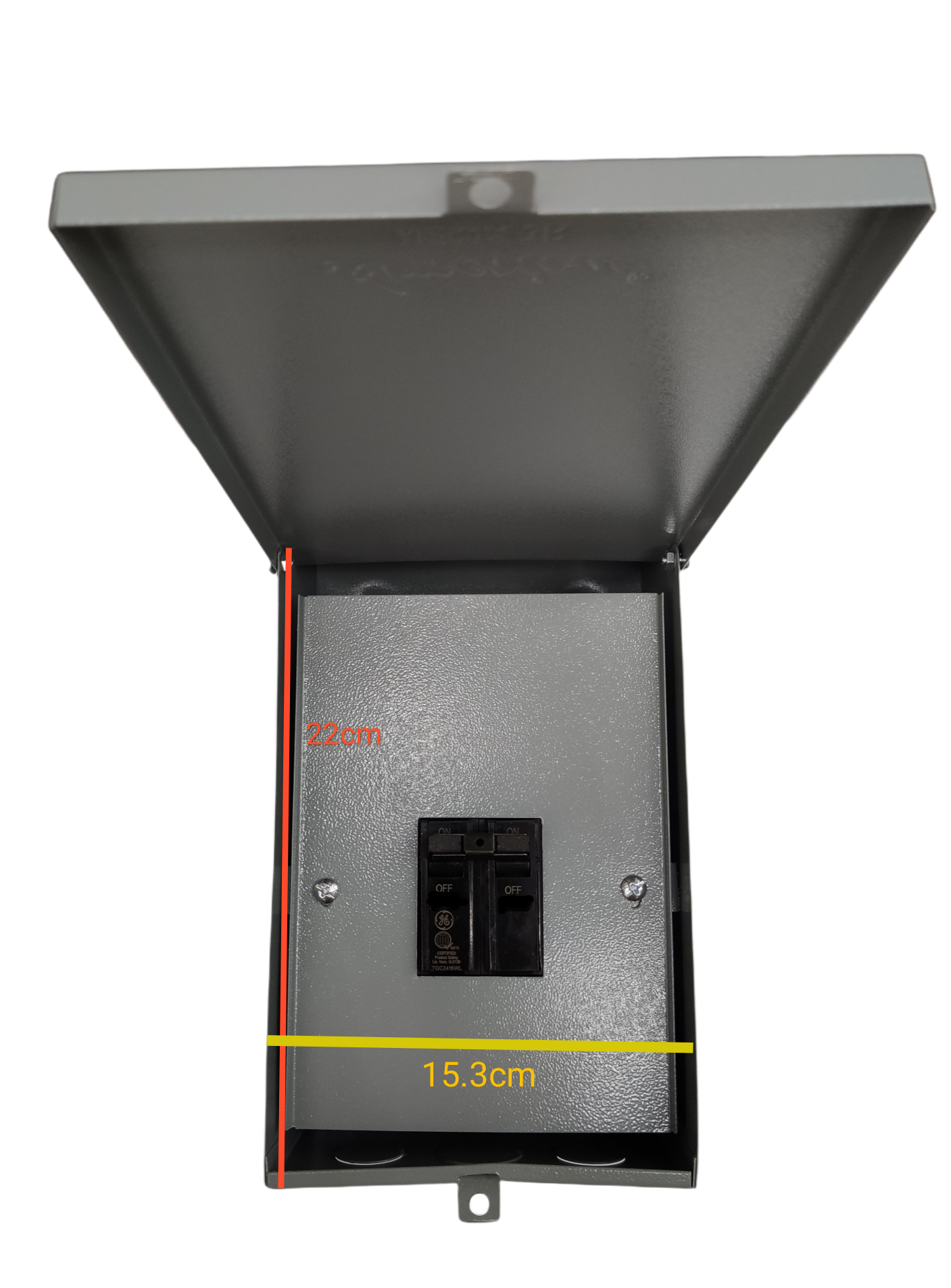 GE Circuit Breakers with Metal Enclosure 2 Pole Single Phase TQC, Circuit Breaker with Enclosure 2Pole Single Phase Bolt on
